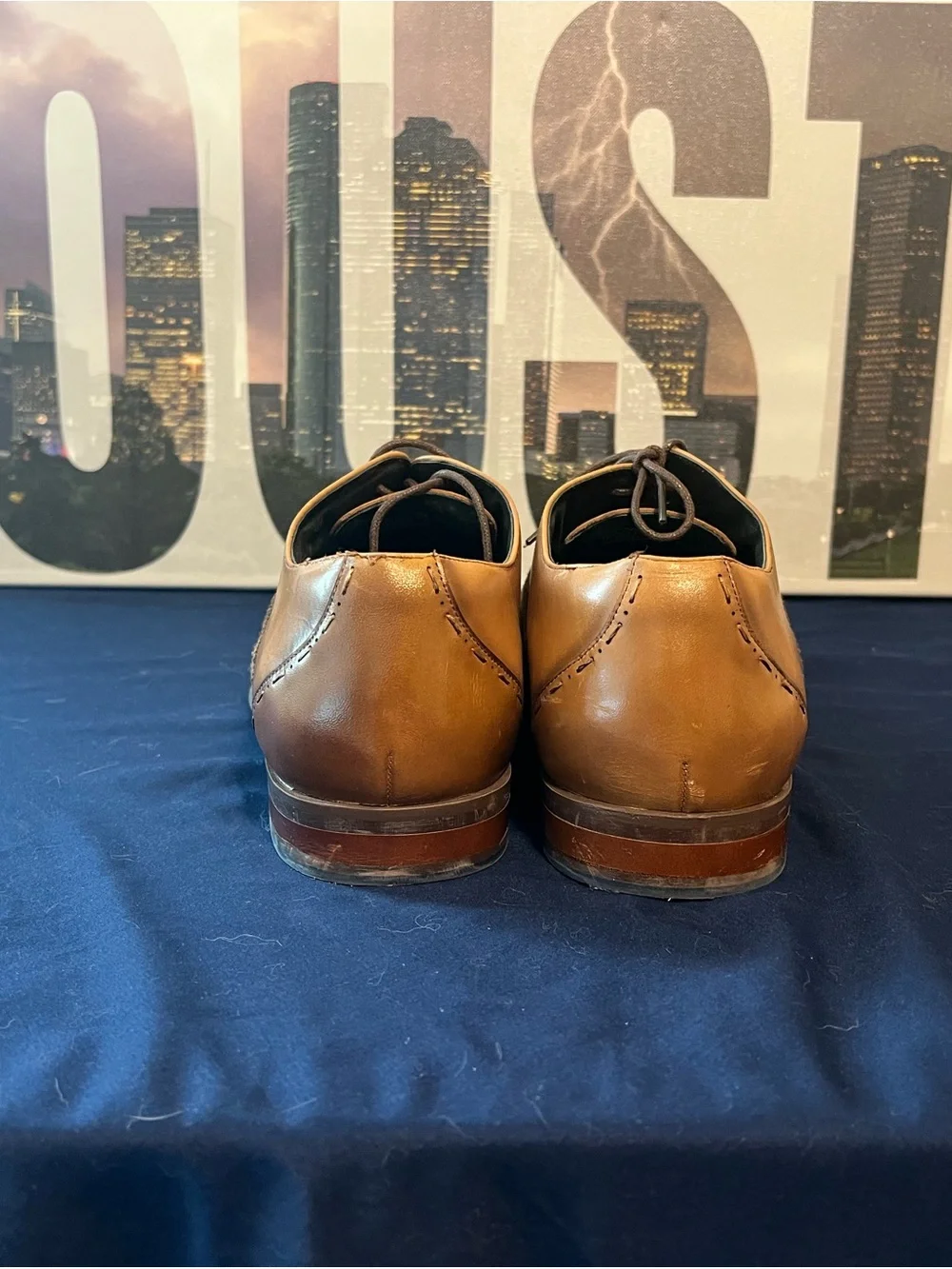 Stacy Adams Two-Tone Brown and Tan Cap-Toe Oxford